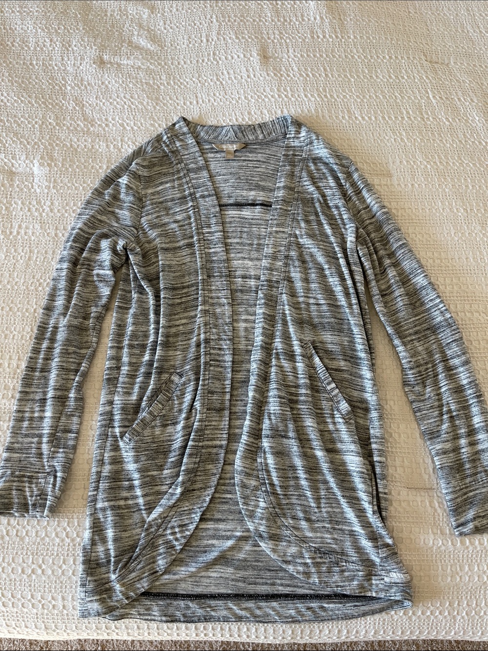 Banana Republic Heather Gray Open-Front Women's Cardigan
